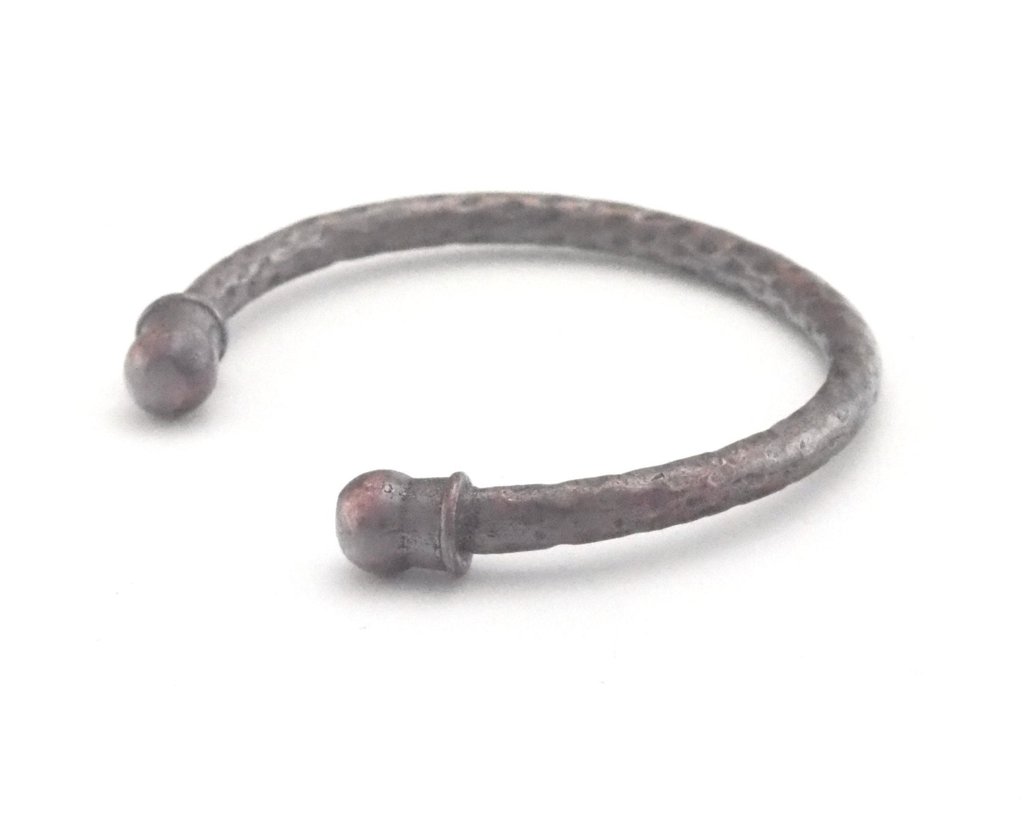 Hammered Bracelet Antique Copper Plated Brass (55 mm inner size - Adjustable ) OZ2960