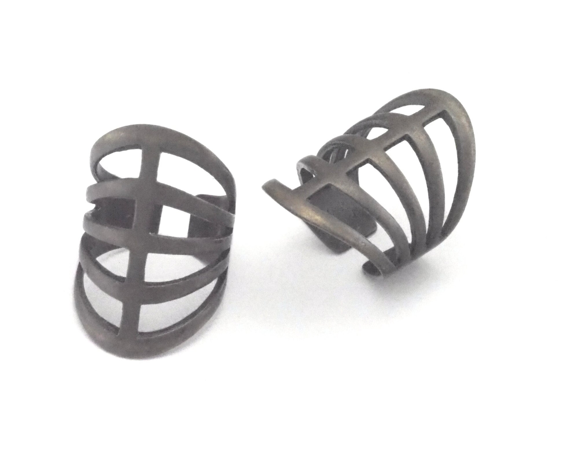 Ring Filigree Adjustable Antique Bronze Plated Brass 1 Pc. (18.5mm 8.5US inner size) OZ2091 33mm