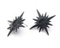 Star earring Base Blank Bezel Black Painted Brass setting 32x28mm (6x4mm blank size) 1 set OZ4411