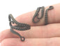 Octopus Tickle Ring with loop Antique bronze plated brass (18mm 8US inner size) 4318