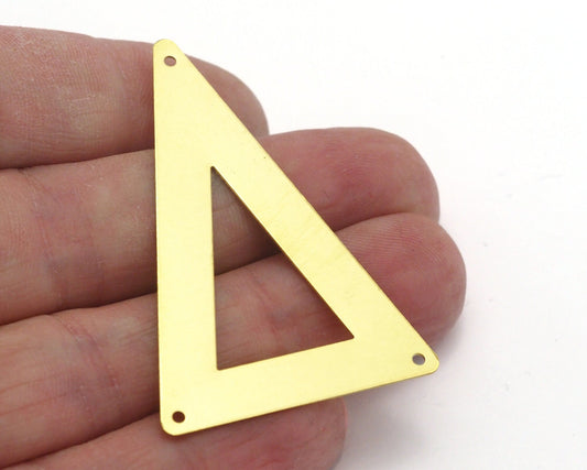 50x33mm raw brass triangle tag 3 hole connector raw brass charms ,raw brass findings 2283RT