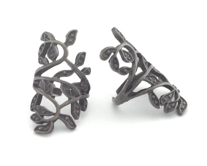 Leaf - Leaves Branch Ring Adjustable 42mm Antique Bronze Plated brass (18mm 8US inner size) 4316 ring21