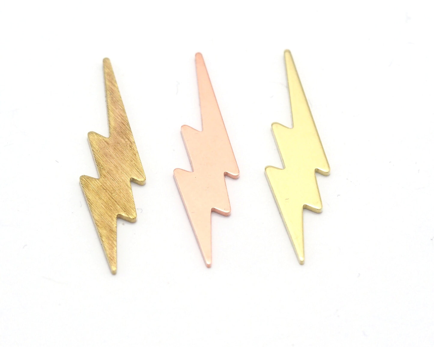 Thunder Tag Stamping Blank Charms Raw Brass - Brushed Brass - Copper 33mm 0.8 mm no hole Findings 4495