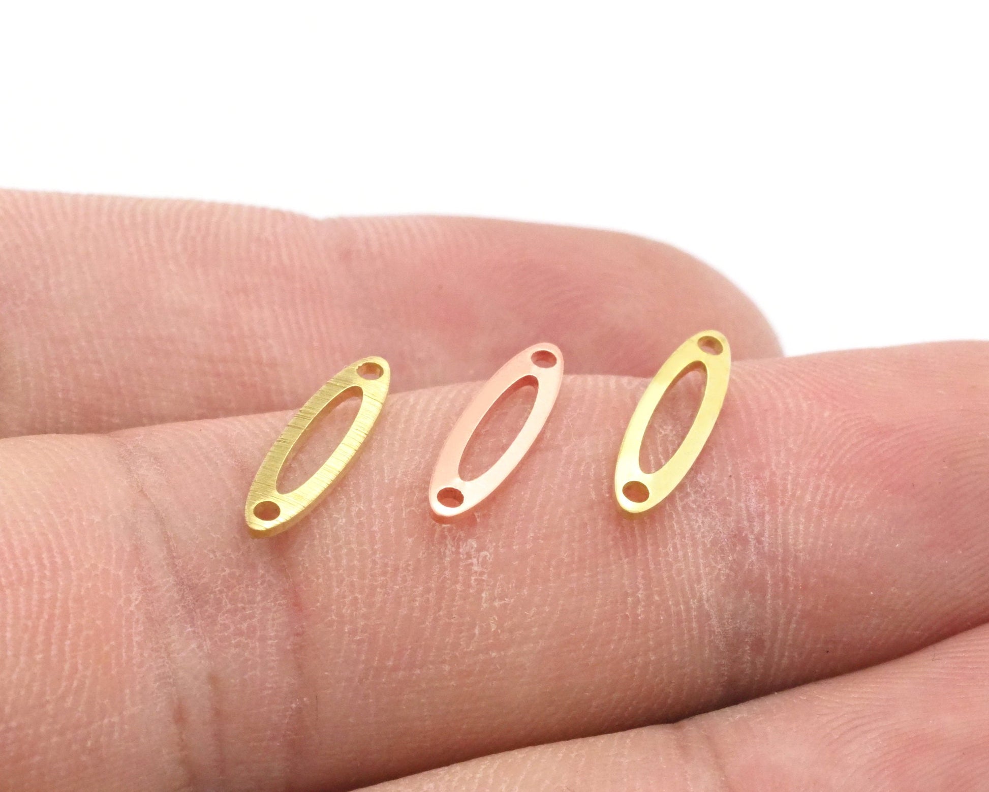 Marquise connector tag stamping charms findings blank copper - raw brass -brushed brass 4x14mm (0.8mm thickness) 4516