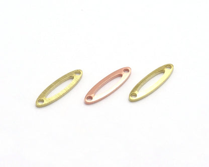 Marquise connector tag stamping charms findings blank copper - raw brass -brushed brass 4x14mm (0.8mm thickness) 4516