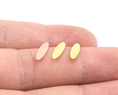 Marquise tag stamping charms findings blank copper - raw brass -brushed brass 4x14mm (0.8mm thickness) no hole 4521