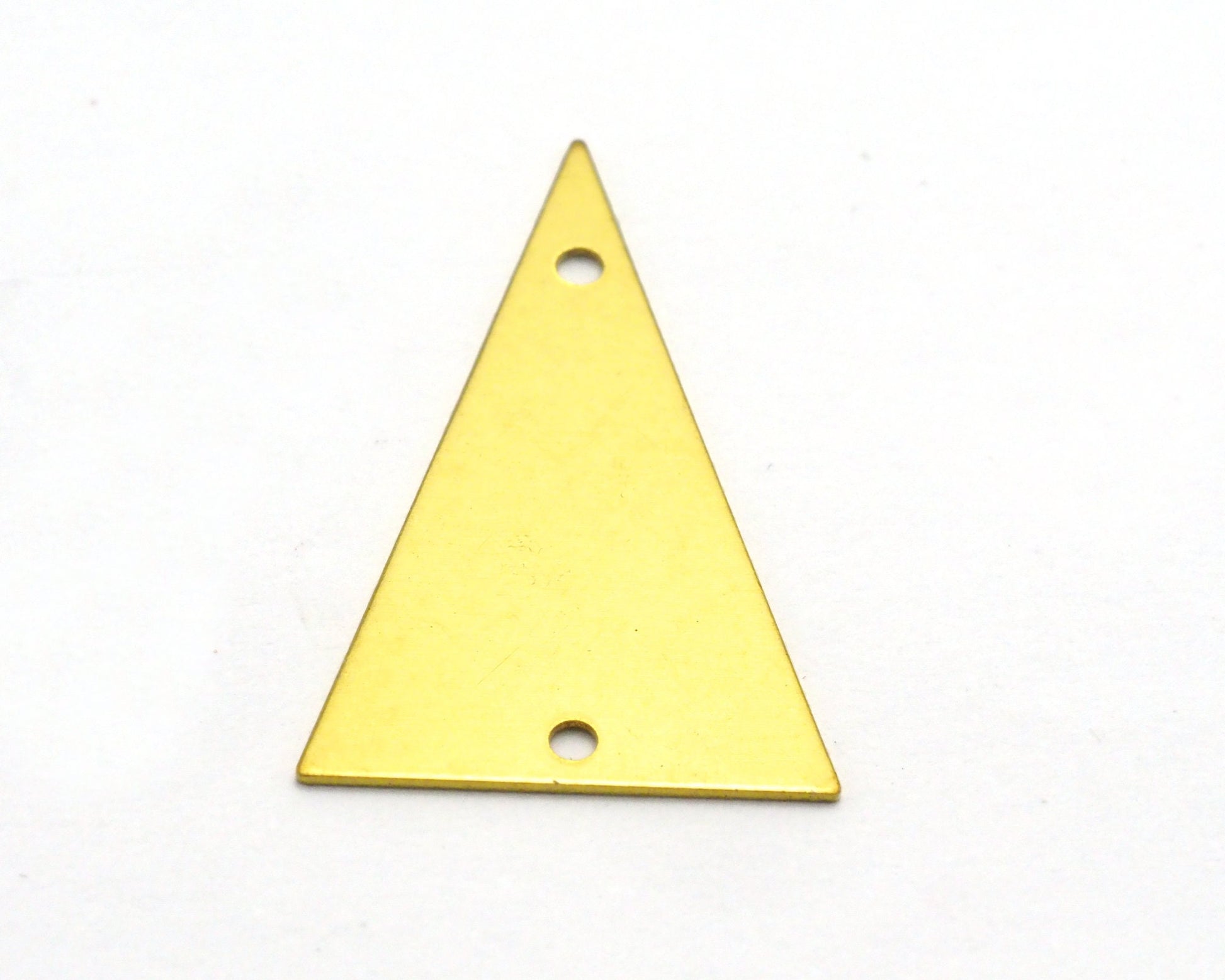 raw brass triangle tag 2 pcs 16x25mm 2 hole raw brass connector charms ,raw brass findings 1467Rt