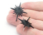 Star earring Base Blank Bezel with hoop Black Painted Brass setting 32x28mm (6x4mm blank size) 1 set OZ4411