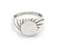 Croissant Signet Ring Blank - Gold - Antique silver plated brass (16.25mm 5.5US inner size ) 10mm blank size 4391