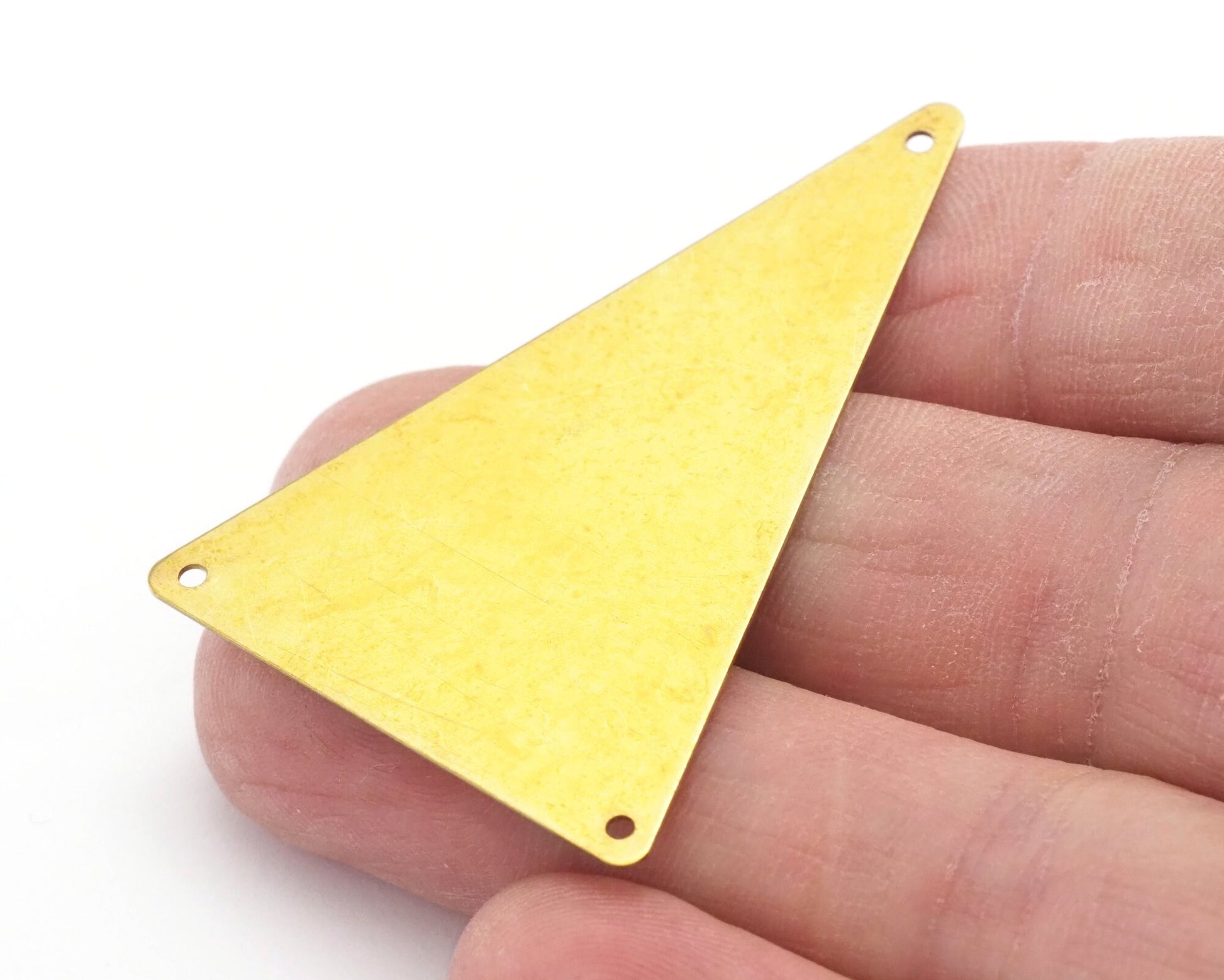 50x33mm raw brass triangle tag 3 hole connector raw brass charms ,raw brass findings 4580R