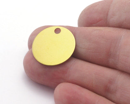 Raw brass 20mm circle tag 1 hole raw brass charms ,raw brass findings 527R-120
