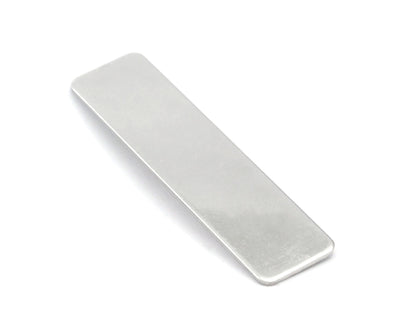 Stainless Steel Rectangle Stamping Blank Charms, Tag for Stamping, 1 hole 10x40mm OZ4281