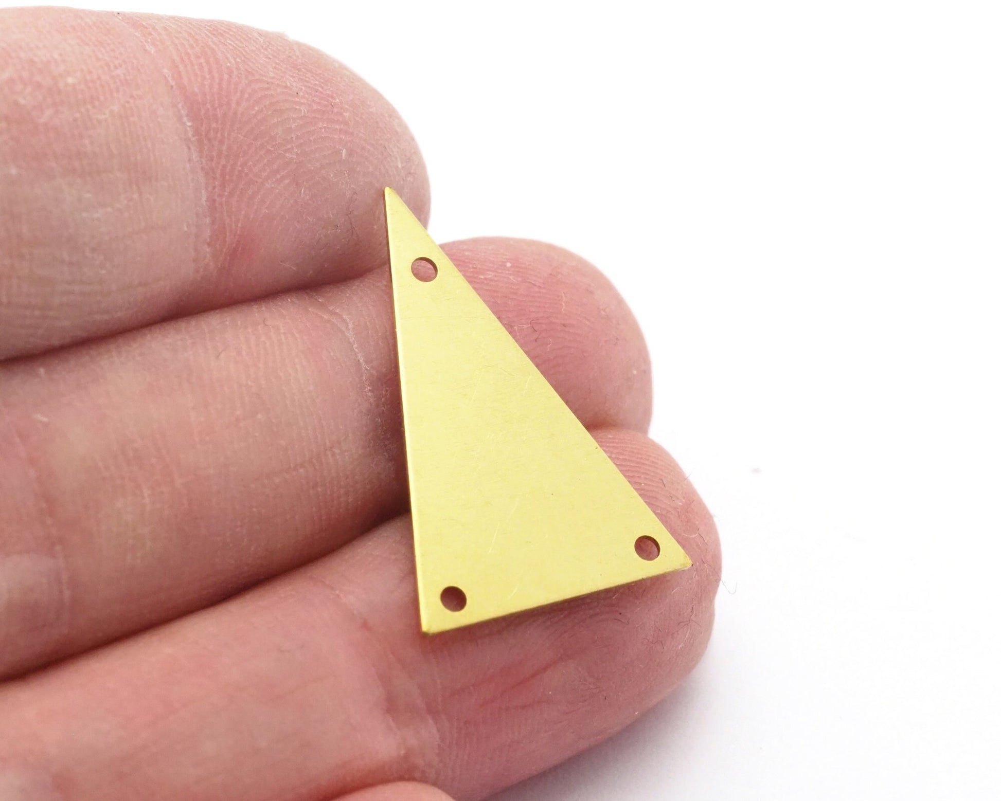 raw brass triangle tag 3 hole 16x25mm raw brass connector charms ,raw brass findings 1469R-81