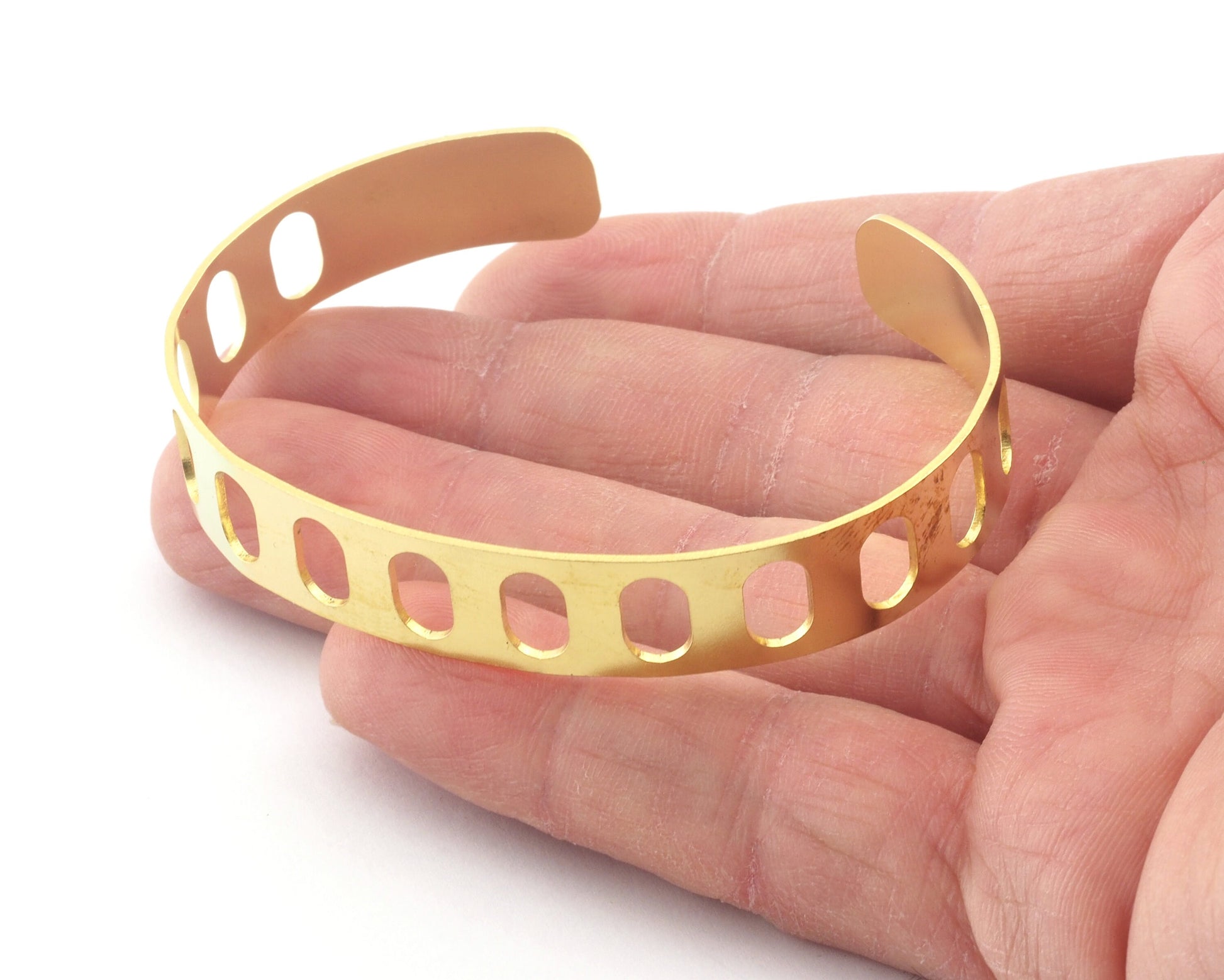 Bracelet Optional Shape Cuff Base Laser Handmade Cut Blanks Star Moon Triangle, 11x160mm Size Medium - Large 4856