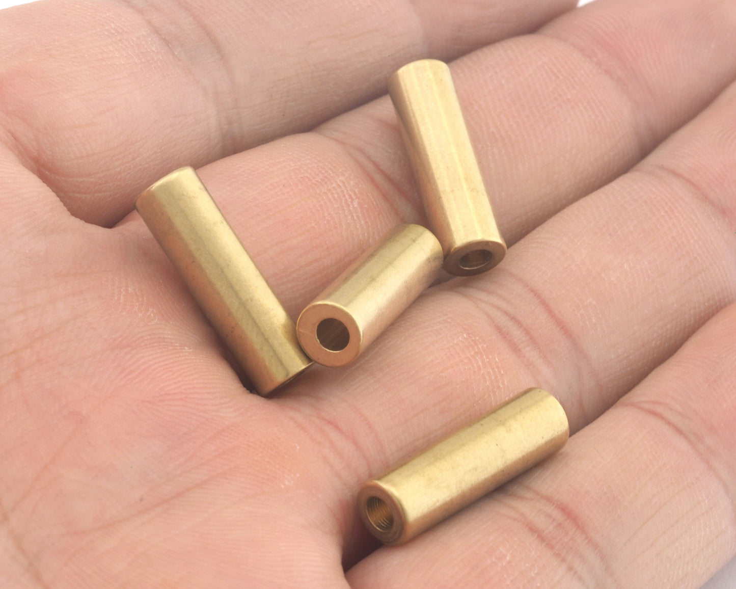 Raw brass tube, 6x20mm (hole 3mm ) raw brass industrial, raw brass charms, spacer bead 1513