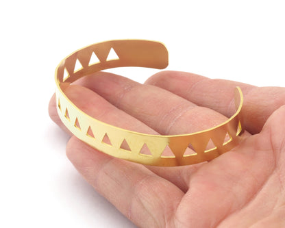 Bracelet Optional Shape Cuff Base Laser Handmade Cut Blanks Star Moon Triangle, 11x160mm Size Medium - Large 4856