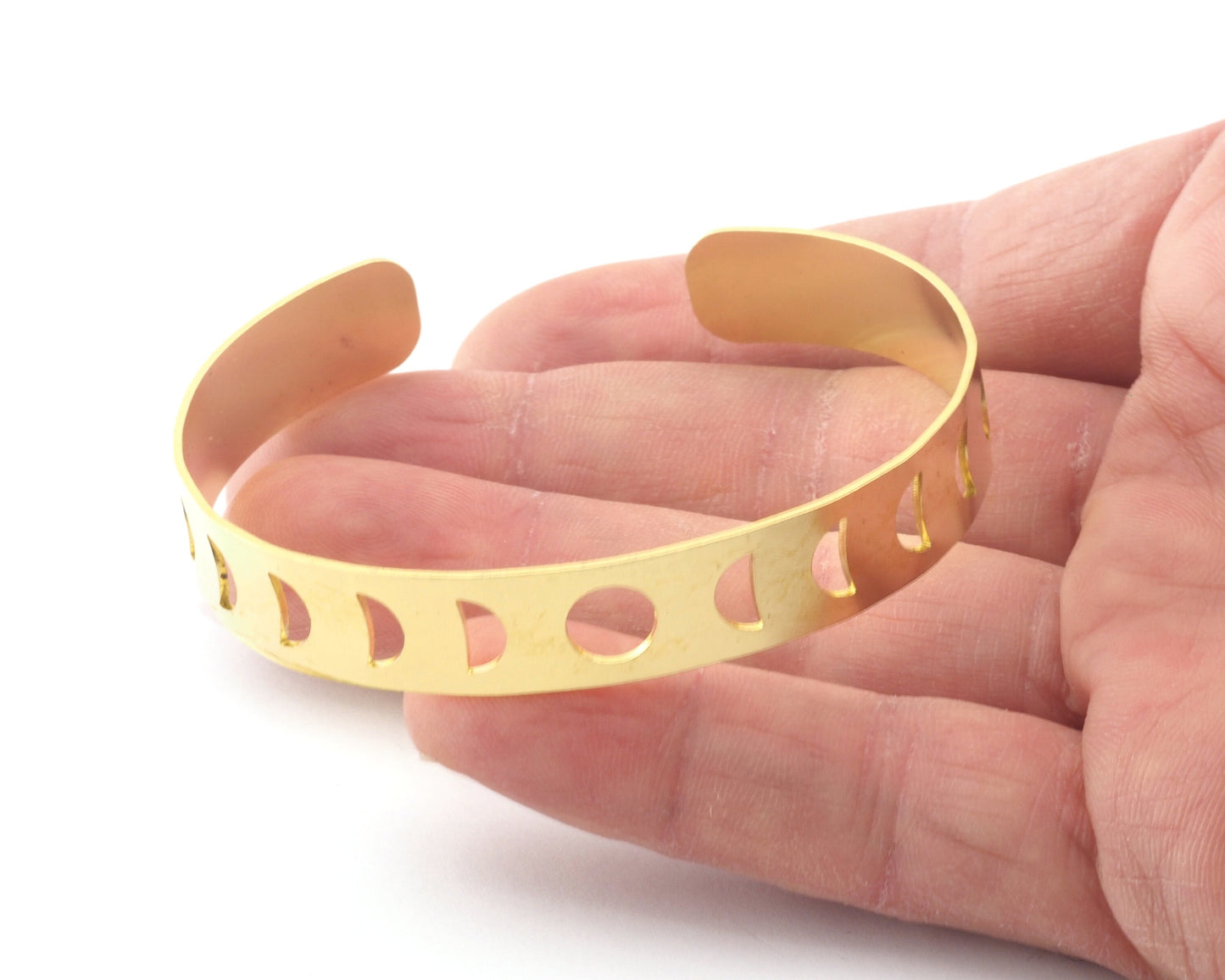 Bracelet Optional Shape Cuff Base Laser Handmade Cut Blanks Star Moon Triangle, 11x160mm Size Medium - Large 4856