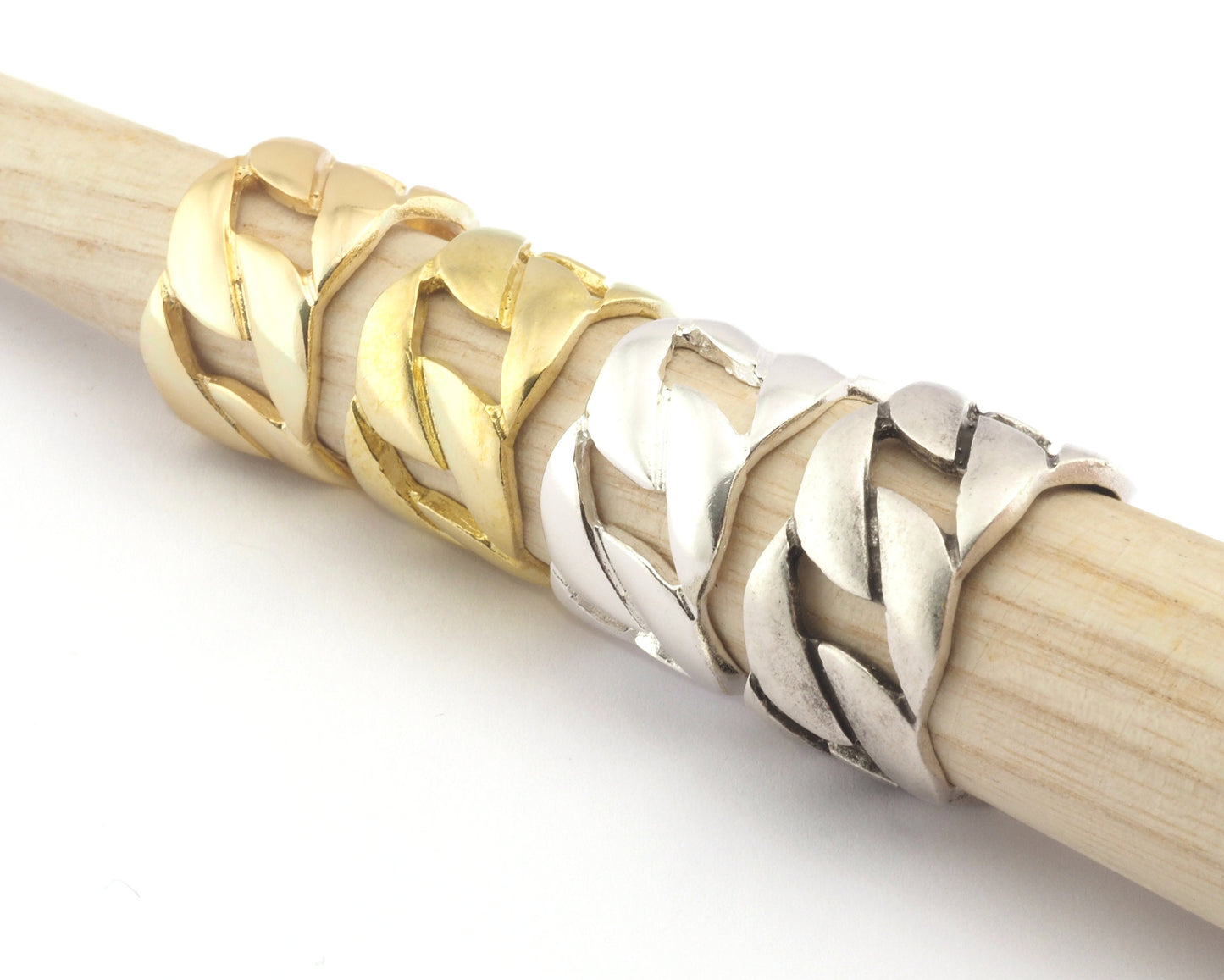 Chain Ring Adjustable Raw Brass - Antique silver - Shiny silver - Shiny gold plated 4584