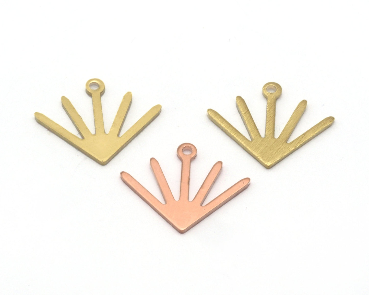 Sun Charms 18x15mm 1 Hole Raw Copper - Brass - Brushed Brass findings S168-60