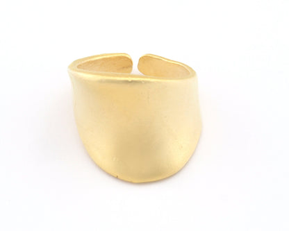 Adjustable Band Ring Raw, Gold , Antique and Shiny Silver Plated Brass (19mm 9US inner size) Oz3298