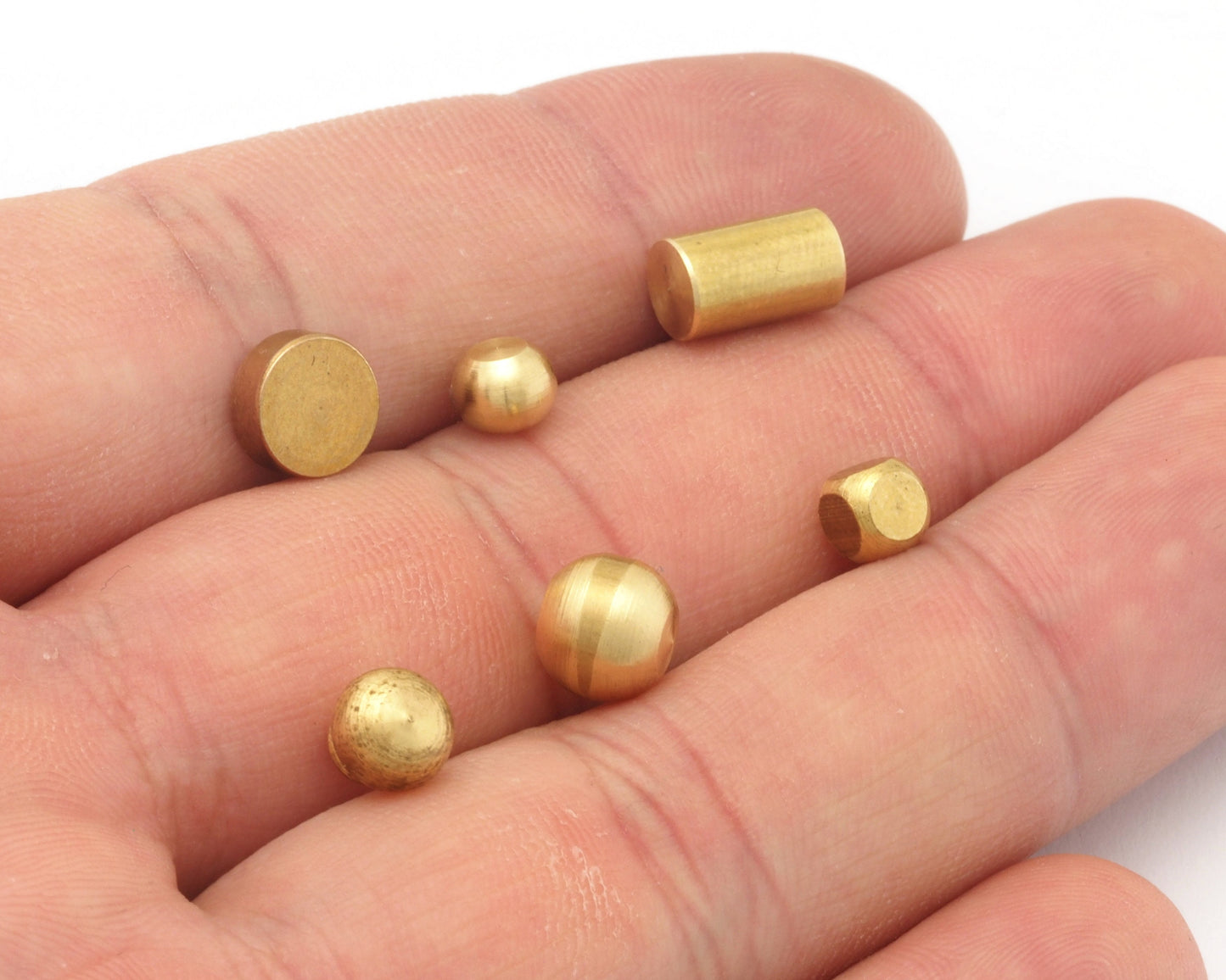 raw brass barbell, Inner Sizes Aprx : 20mm 30mm 35mm 40mm 50mm 60mm 80mm 85mm 100mm BB2-S180