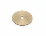 Brushed Middle Hole Round Disc 30mm Stamping blank tag shape Raw Brass 4643