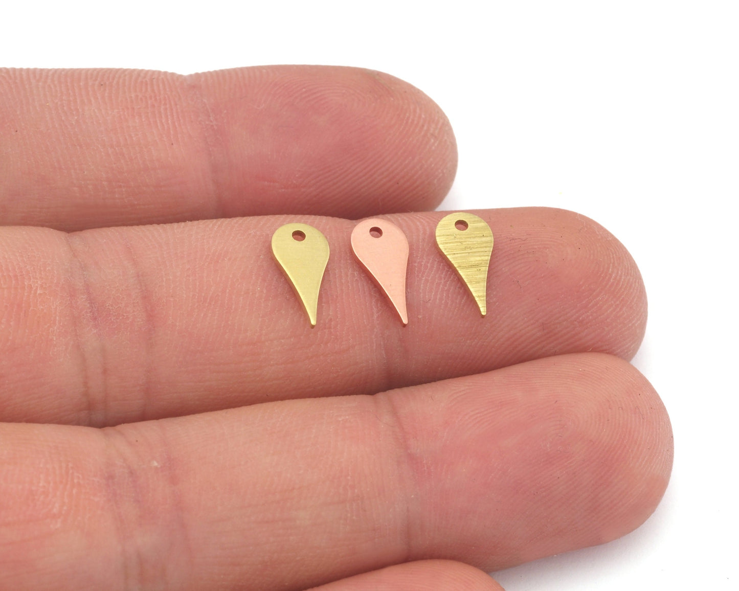 Map Sign Drops 15x5.5mm Copper - Raw Brushed brass 1 holes charms findings 4656