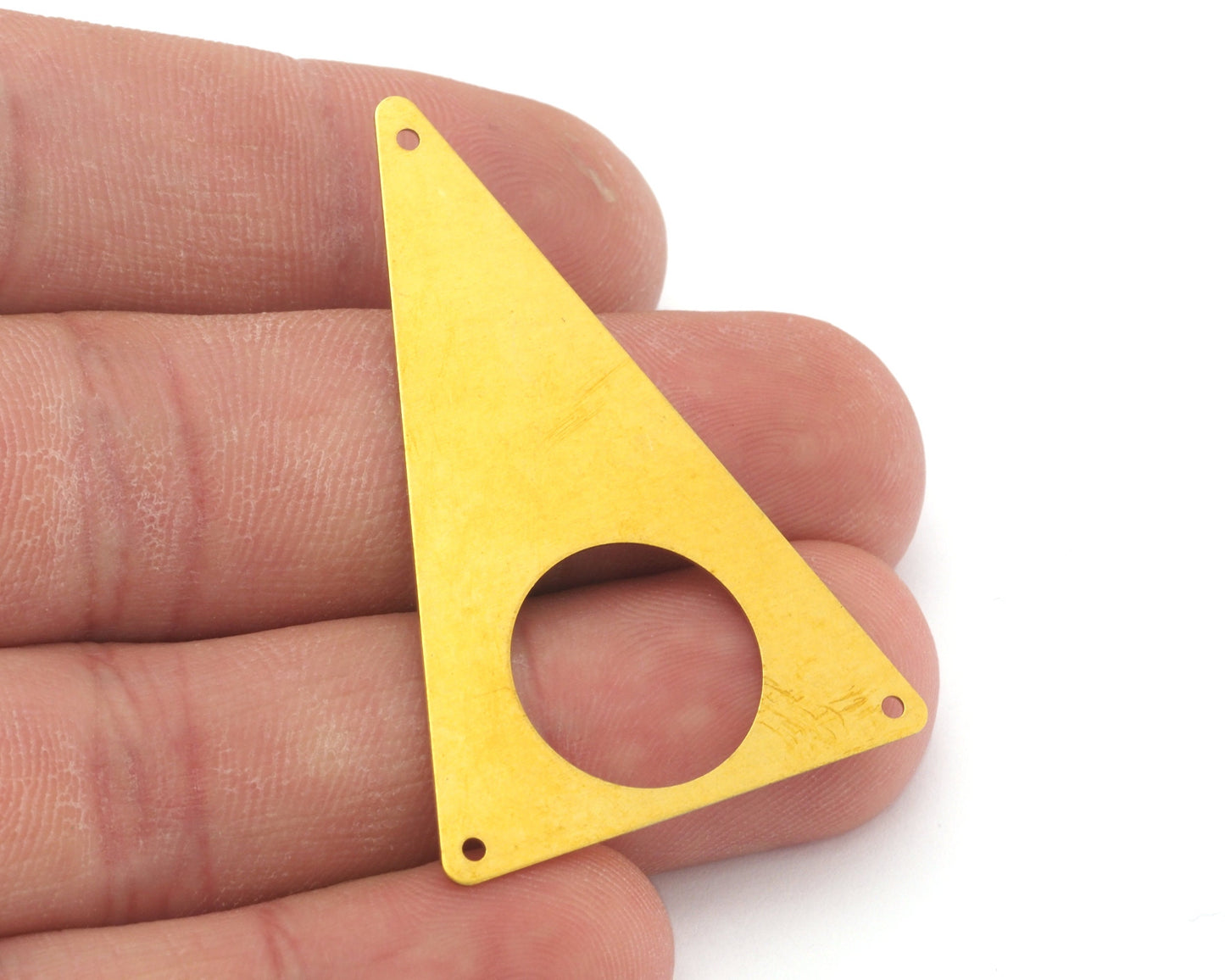 50x33mm raw brass triangle tag 3 hole connector raw brass charms ,raw brass findings 3995