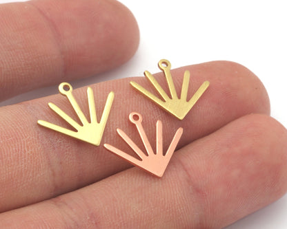 Sun Charms 18x15mm 1 Hole Raw Copper - Brass - Brushed Brass findings S168-60