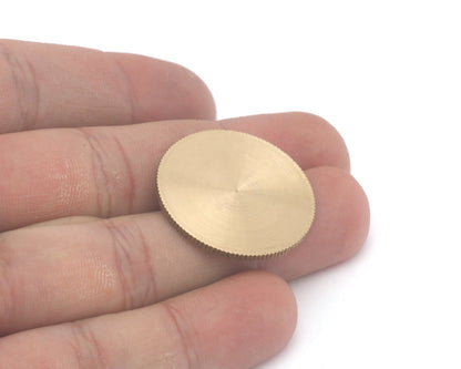 Round Disc 30mm Stamping blank tag shape Raw Brass 4644