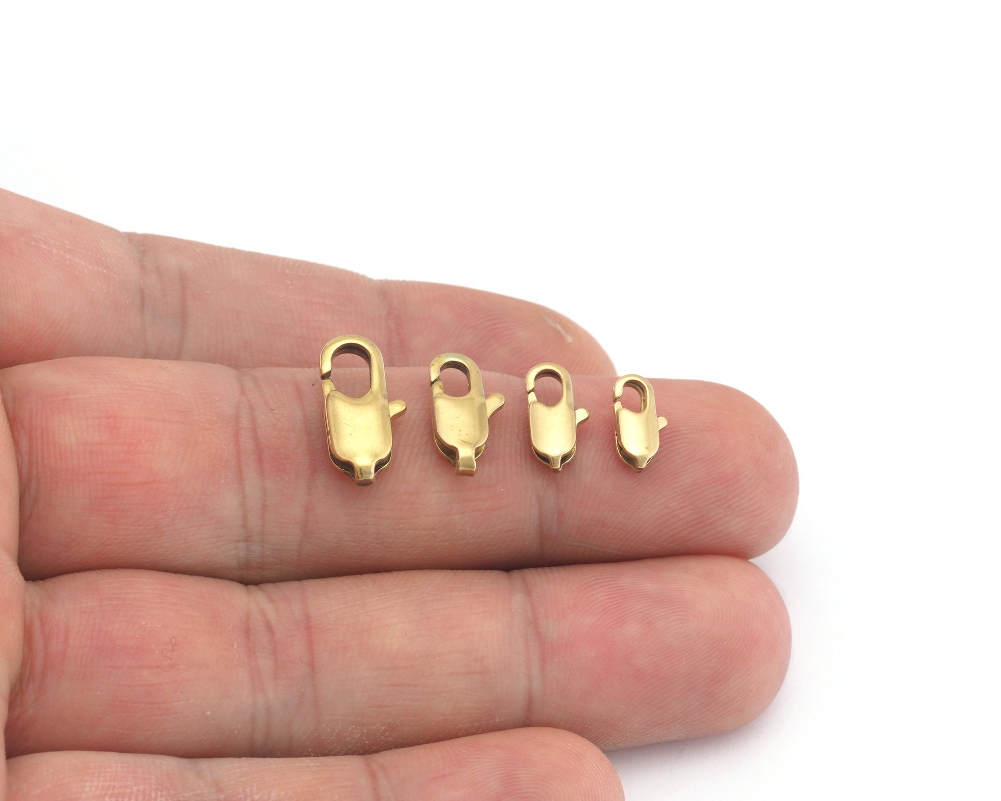 Lobster Claw Clasps Raw Brass Solid Brass 10 - 12 - 14 - 16 - 21 mm