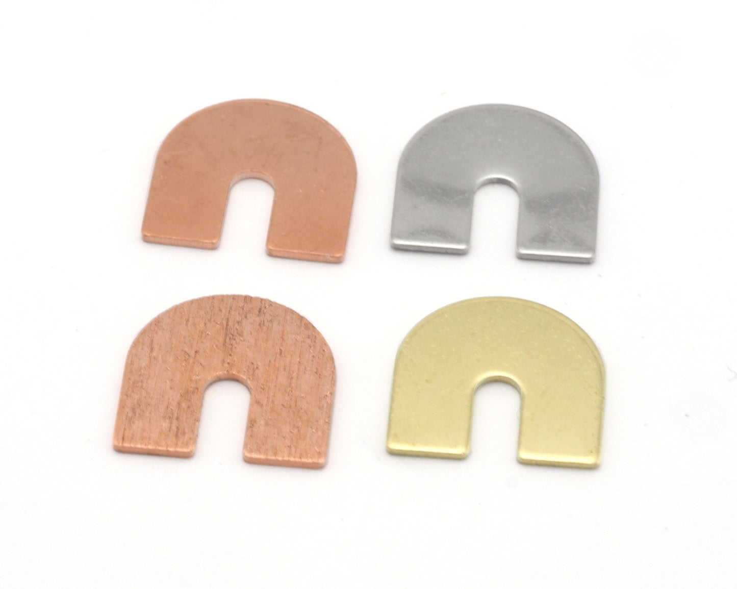 Magnet shape semi circle no hole 15x15x0.8mm Raw Copper Brass Stainless Steel findings scs oz3548-120