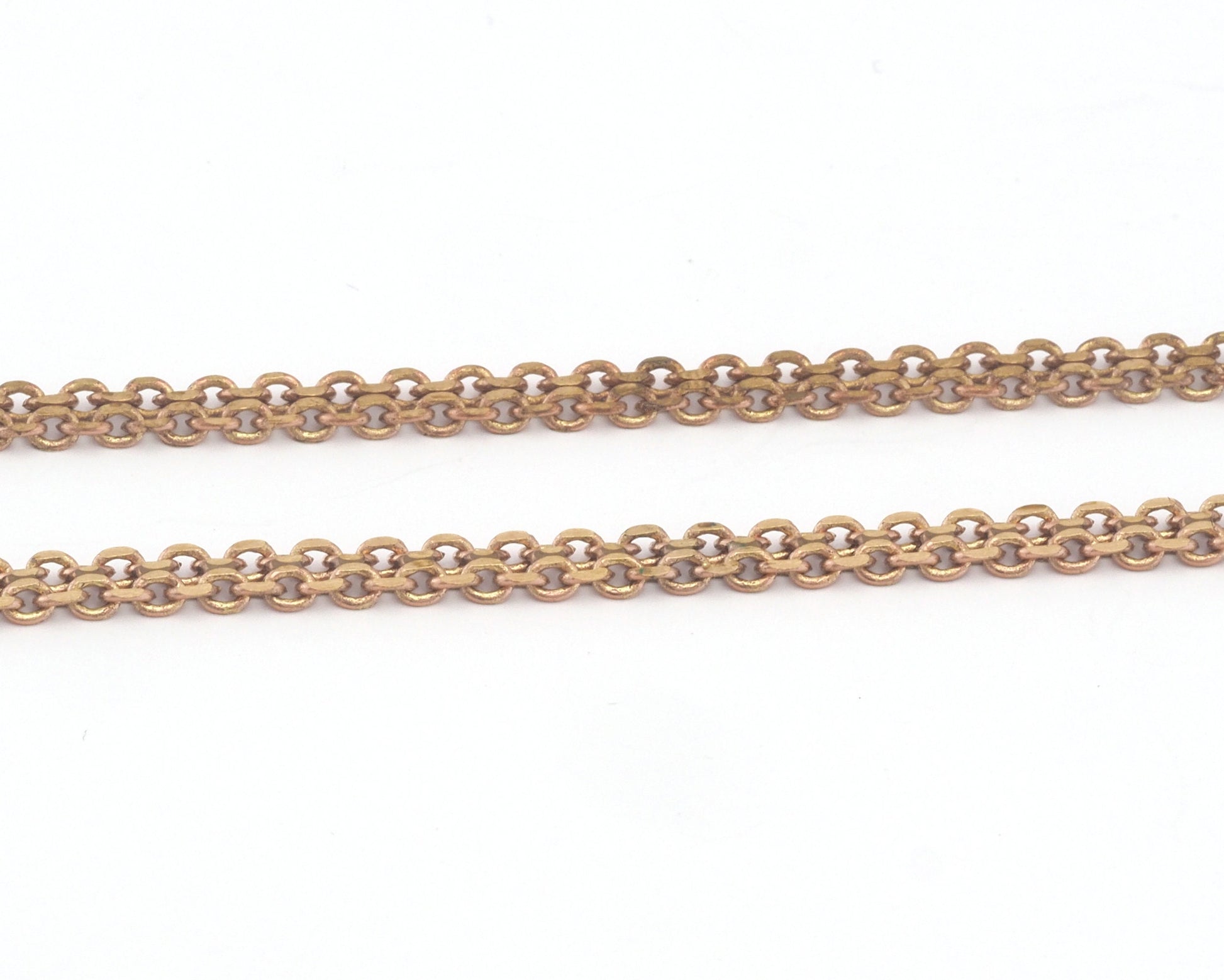 Soldered Special Belly Flat chain 3.85x1.55mm raw brass Z180