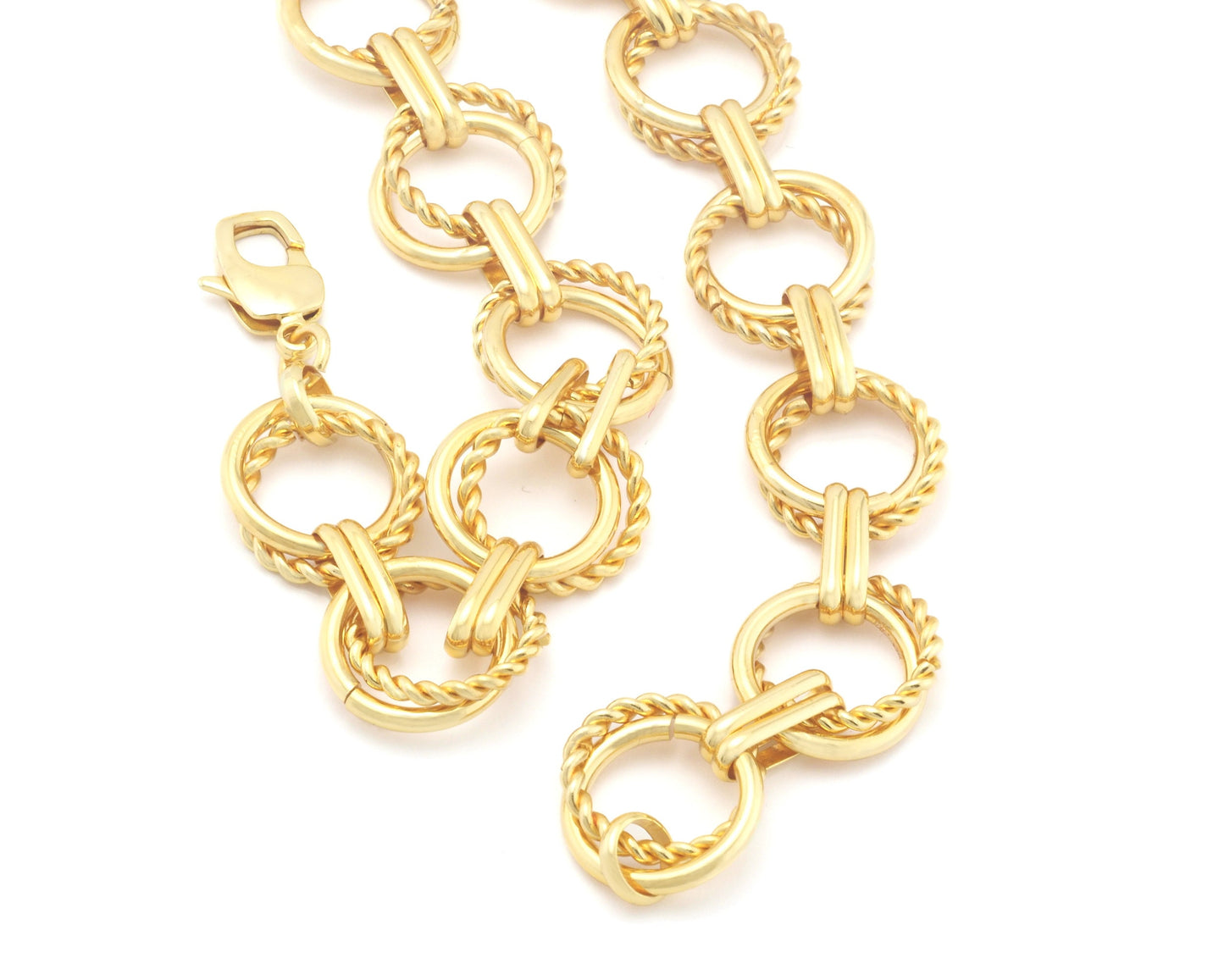 Chain Bracelet Necklace Choker Medium for Jewelry Gold plated Brass 119