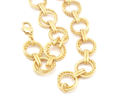 Chain Bracelet Necklace Choker Medium for Jewelry Gold plated Brass 119