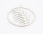 Palm Leaf Charms Pendant Raw Brass - Shiny Silver - Antique silver - Shiny gold Plated 32x30mm 1.5mm thickness Charms OZ4699-350