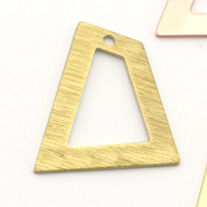 Quadrilateral Rectangle Trapezoid Charms 1 Hole Raw Brass, copper 23x21mm 0.8mm thickness Findings R96