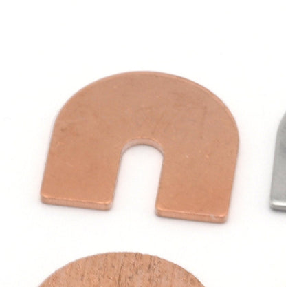 Magnet shape semi circle no hole 15x15x0.8mm Raw Copper Brass Stainless Steel findings scs oz3548-120