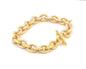 Chain Bracelet 190 mm 7.5" large for Jewelry Gold plated Brass 266