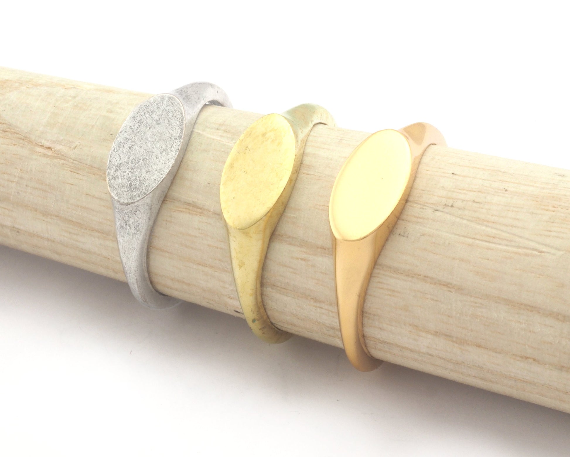 Minimalist Ring Adjustable ring base blank settings tag ring raw brass, antique silver, shiny gold plated with 11.8x6.8mm setting 7.5US 2895