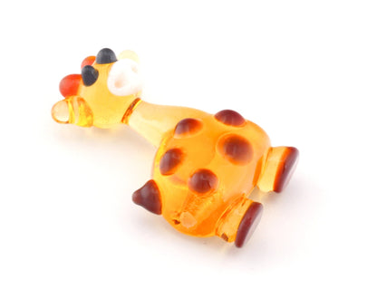 Giraffe Murano Glass Charms Pendant Add on charm Beads Bracelet Necklace Part Brass Jewelery making parts (24x17mm) 4740 -06