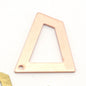 Quadrilateral Rectangle Trapezoid Charms 1 Hole Raw Brass, copper 23x21mm 0.8mm thickness Findings R112