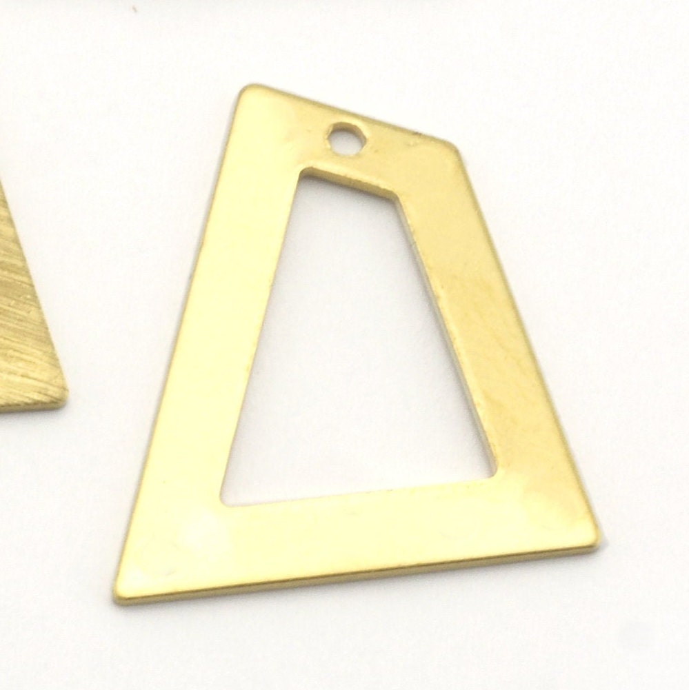Quadrilateral Rectangle Trapezoid Charms 1 Hole Raw Brass, copper 23x21mm 0.8mm thickness Findings R96
