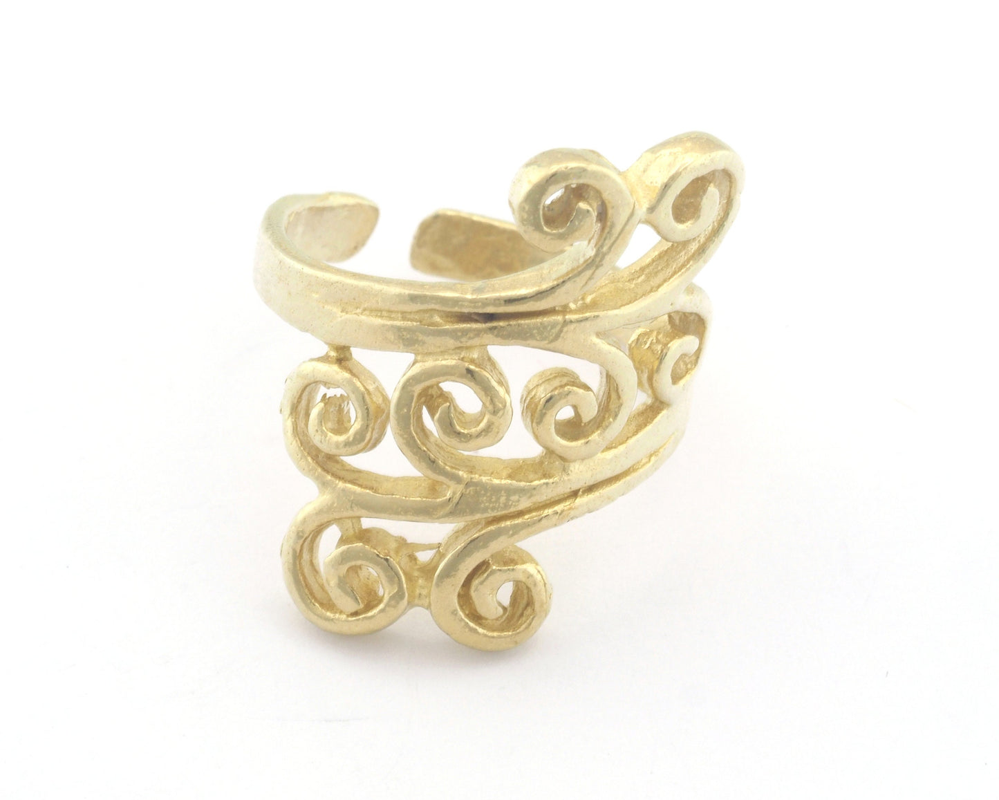 Branch Ring Adjustable Raw brass (17.5mm 7US inner size) OZ3338