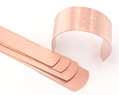 Brushed Bracelet Cuff Blanks, Raw Copper Sheet, RBBP ( stamping ) 160 mm Thickness 20 gauge 0.8mm 4796