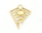 Kite Symbol Setting Blank Pendant Raw, Shiny, Antique Silver , Gold Plated Brass 39mm 1.5mm thickness Charms OZ4773