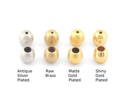 End Cap Beads Hole: 2.7mm inner Brass, Antique Silver, Matte Gold, Shiny Gold Cylinder Spacer Holder jewelry finding 1226R ENC2 tmlp