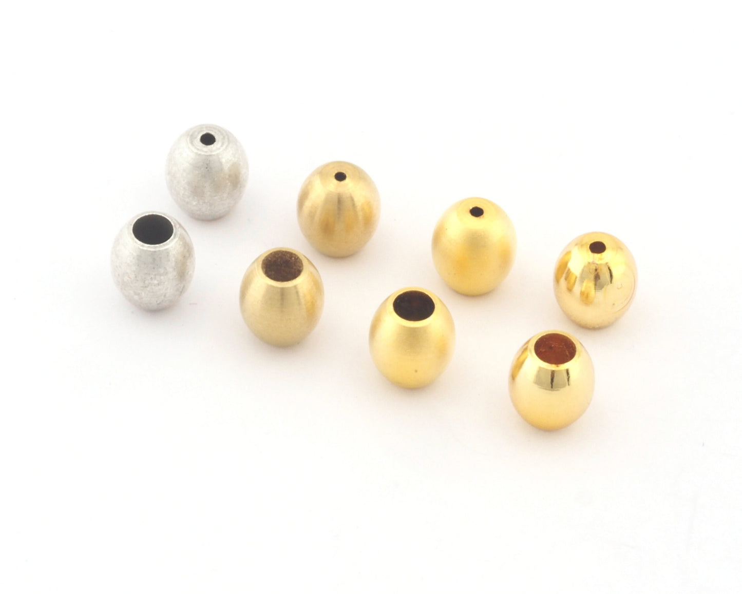 End Cap Beads Hole: 2.7mm inner Brass, Antique Silver, Matte Gold, Shiny Gold Cylinder Spacer Holder jewelry finding 1226R ENC2 tmlp