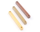 Raw brass, Antique Copper, Gold connector square stamping bar 5x50mm 3/16"x2" 2 hole square rod (2mm 5/64" 12 gauge hole )sbl550- C2