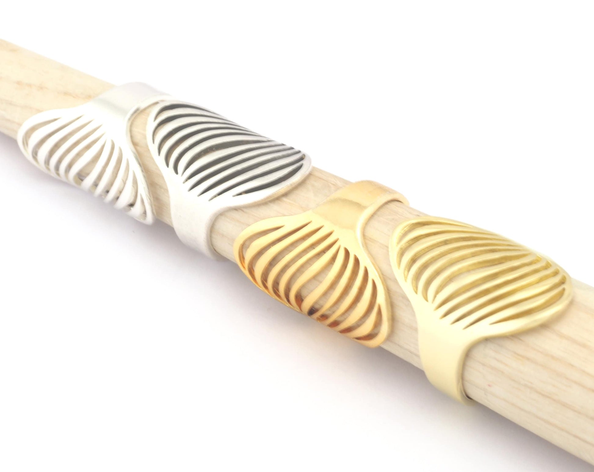 Line Wave Oval Adjustable Ring Raw Brass - Antique silver - Shiny Silver - Shiny Gold (7US 9US inner size) OZ4746